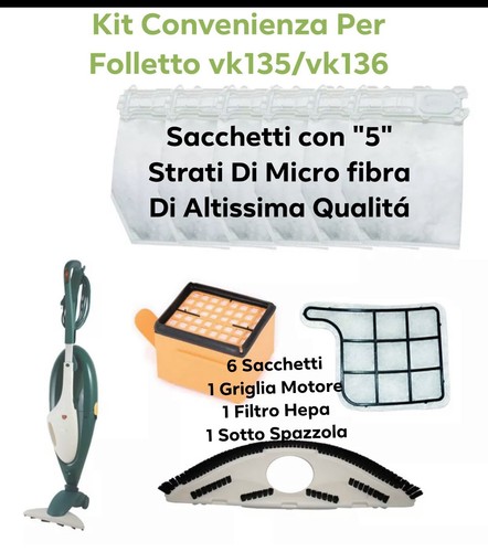 Sacchetti folletto vk135 vk136 - sacchetti,